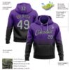 Custom Stitched Purple Gray-Black Fade Fashion Sports Pullover Sweatshirt Hoodie