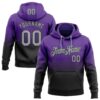 Custom Stitched Purple Gray-Black Fade Fashion Sports Pullover Sweatshirt Hoodie