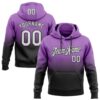 Custom Stitched Medium Purple White-Black Fade Fashion Sports Pullover Sweatshirt Hoodie