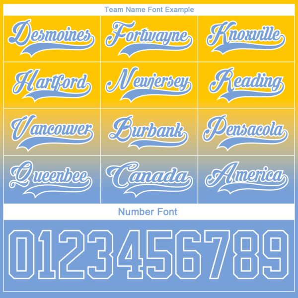 Custom Yellow Light Blue-White Fade Fashion Hockey Lace Neck Jersey