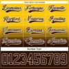 Custom Yellow Brown-White Fade Fashion Hockey Lace Neck Jersey