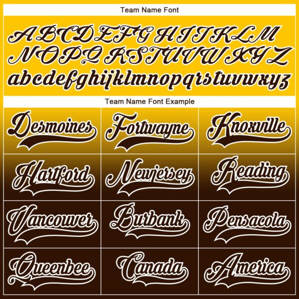 Custom Yellow Brown-White Fade Fashion Hockey Lace Neck Jersey