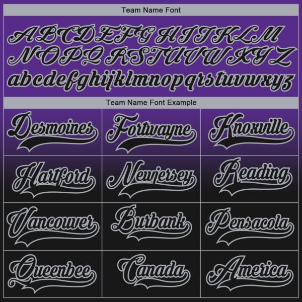 Custom Purple Black-Gray Fade Fashion Hockey Lace Neck Jersey