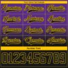 Custom Purple Black-Yellow Fade Fashion Hockey Lace Neck Jersey