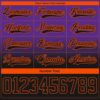 Custom Purple Black-Orange Fade Fashion Hockey Lace Neck Jersey