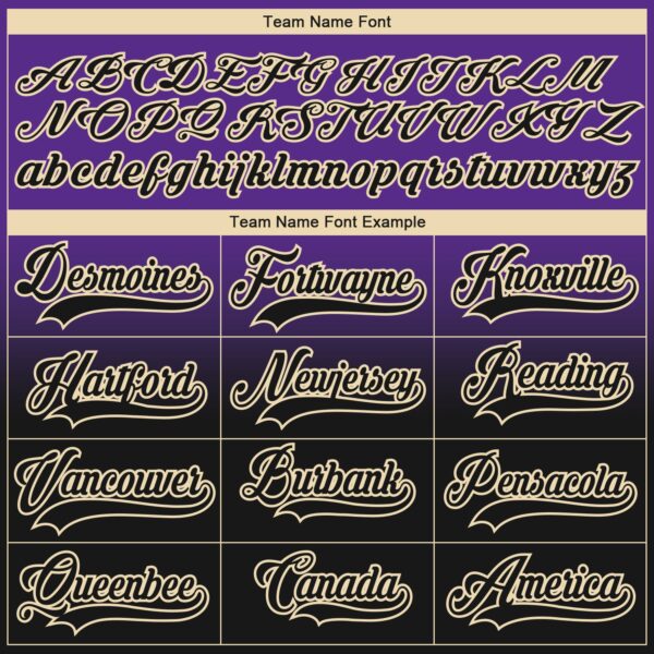 Custom Purple Black-Cream Fade Fashion Hockey Lace Neck Jersey