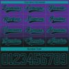 Custom Purple Black-Teal Fade Fashion Hockey Lace Neck Jersey