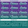 Custom Purple Teal-White Fade Fashion Hockey Lace Neck Jersey