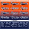 Custom Orange Navy-White Fade Fashion Hockey Lace Neck Jersey