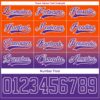 Custom Orange Purple-White Fade Fashion Hockey Lace Neck Jersey