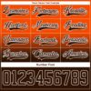 Custom Orange Brown-White Fade Fashion Hockey Lace Neck Jersey