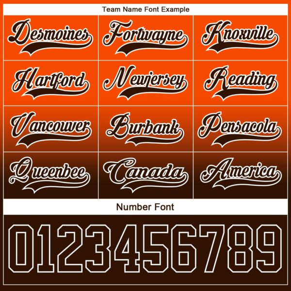 Custom Orange Brown-White Fade Fashion Hockey Lace Neck Jersey