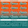 Custom Orange Teal-White Fade Fashion Hockey Lace Neck Jersey