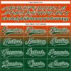 Custom Orange Green-White Fade Fashion Hockey Lace Neck Jersey
