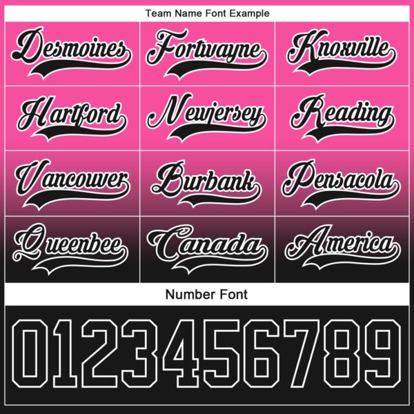 Custom Pink Black-White Fade Fashion Hockey Lace Neck Jersey