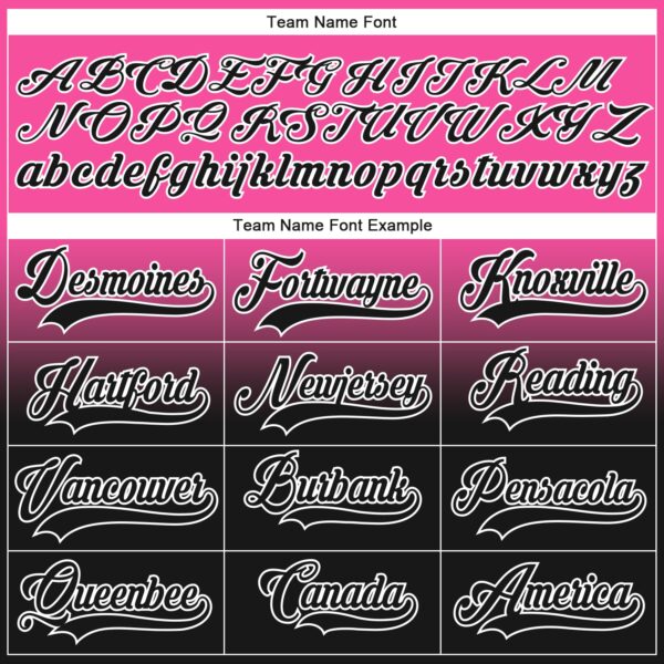 Custom Pink Black-White Fade Fashion Hockey Lace Neck Jersey