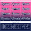 Custom Pink Navy-White Fade Fashion Hockey Lace Neck Jersey