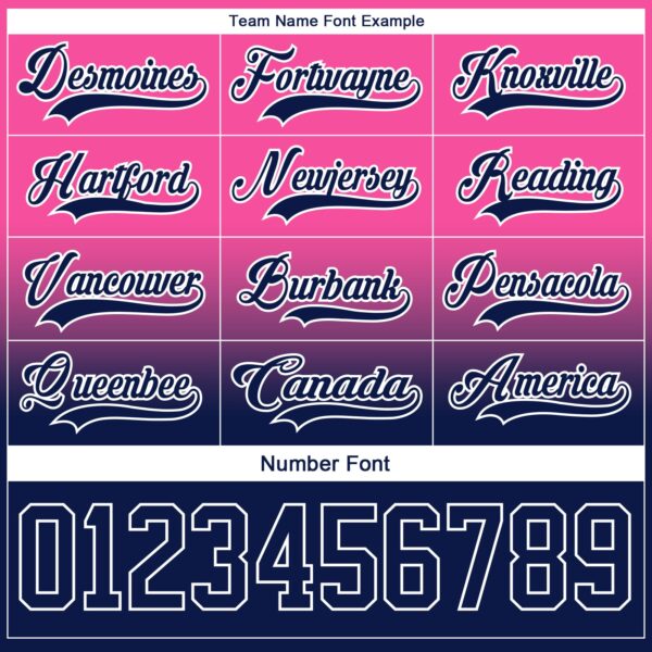 Custom Pink Navy-White Fade Fashion Hockey Lace Neck Jersey