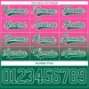 Custom Pink Kelly Green-White Fade Fashion Hockey Lace Neck Jersey