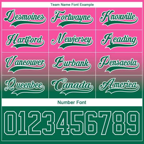 Custom Pink Kelly Green-White Fade Fashion Hockey Lace Neck Jersey