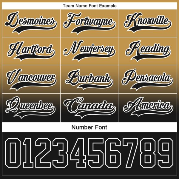 Custom Old Gold Black-White Fade Fashion Hockey Lace Neck Jersey