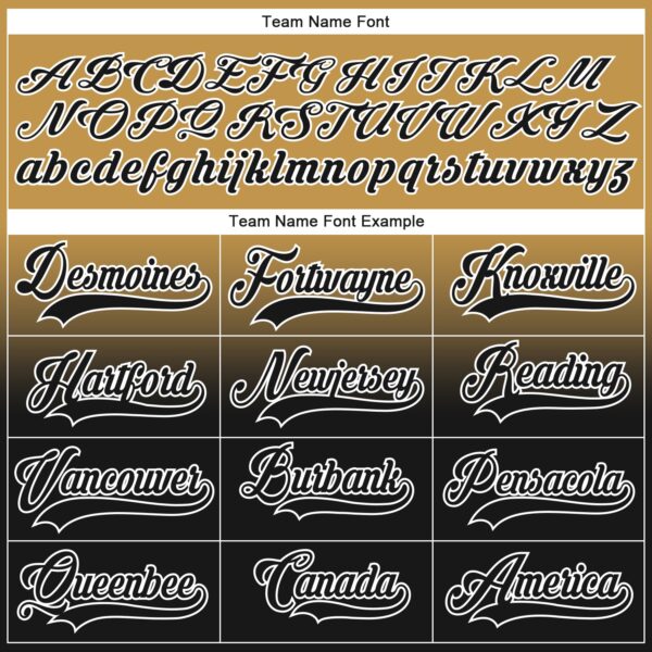 Custom Old Gold Black-White Fade Fashion Hockey Lace Neck Jersey