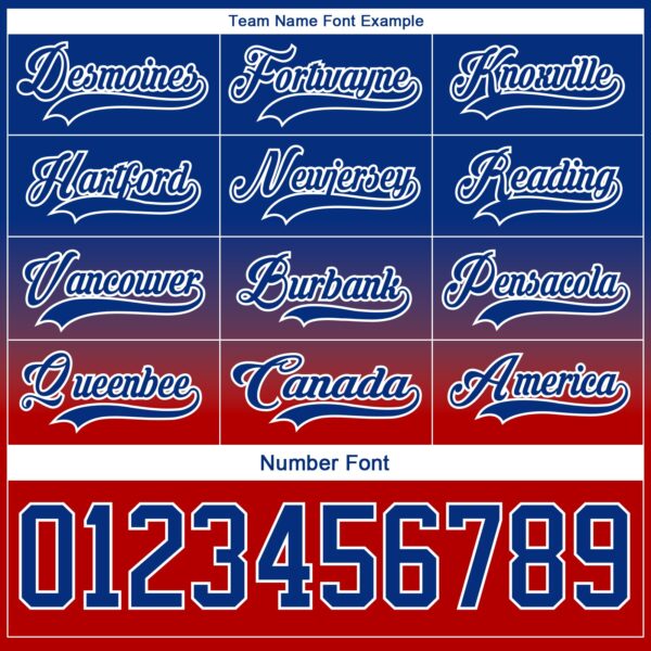 Custom Royal Red-White Fade Fashion Hockey Lace Neck Jersey