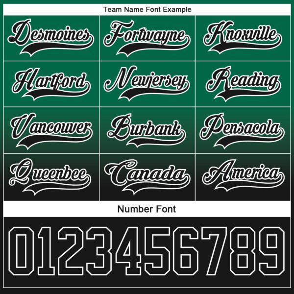 Custom Kelly Green Black-White Fade Fashion Hockey Lace Neck Jersey