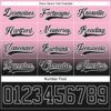 Custom Light Pink Black-White Fade Fashion Hockey Lace Neck Jersey