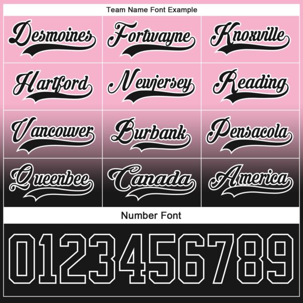 Custom Light Pink Black-White Fade Fashion Hockey Lace Neck Jersey