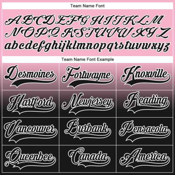 Custom Light Pink Black-White Fade Fashion Hockey Lace Neck Jersey