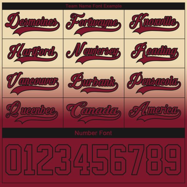 Custom Cream Crimson-Black Fade Fashion Hockey Lace Neck Jersey