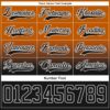 Custom Texas Orange Black-White Fade Fashion Hockey Lace Neck Jersey