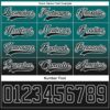 Custom Teal Black-White Fade Fashion Hockey Lace Neck Jersey