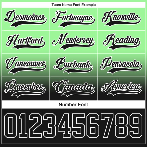 Custom Pea Green Black-White Fade Fashion Hockey Lace Neck Jersey