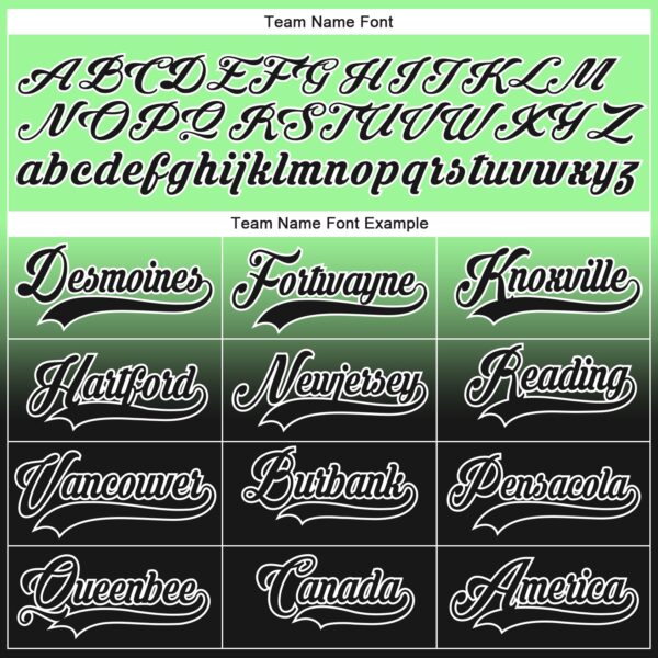 Custom Pea Green Black-White Fade Fashion Hockey Lace Neck Jersey