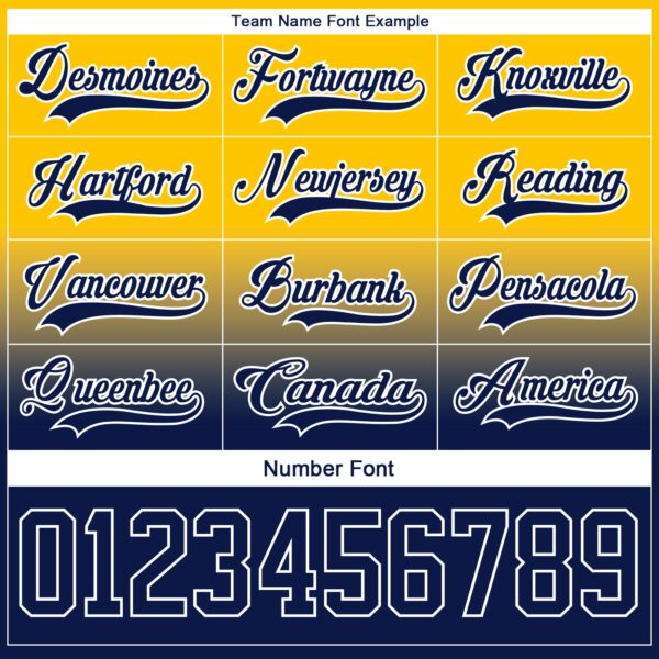 Custom Yellow Navy-White Fade Fashion Hockey Lace Neck Jersey