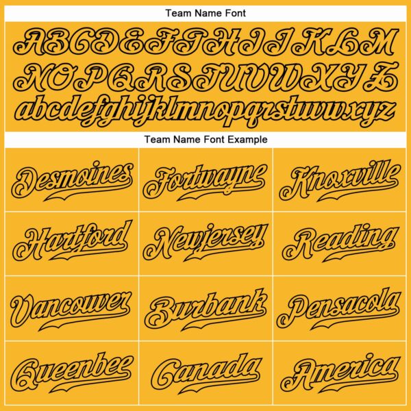 Custom Gold Gold-Black Authentic Baseball Jersey