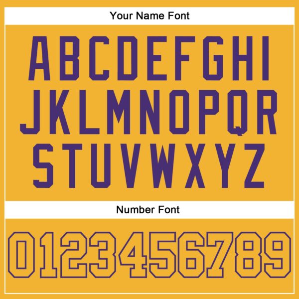 Custom Gold Gold-Purple Authentic Baseball Jersey