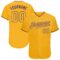 Custom Gold Gold-Purple Authentic Baseball Jersey