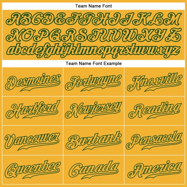 Custom Gold Gold-Green Authentic Baseball Jersey