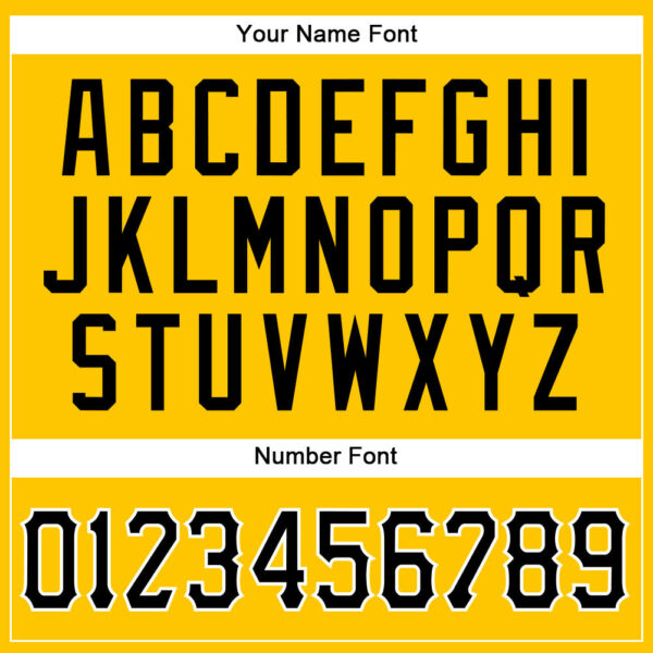 Custom Yellow Black Pinstripe Black-White Authentic Baseball Jersey