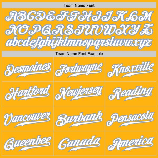 Custom Gold White-Light Blue Authentic Baseball Jersey