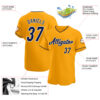 Custom Gold Navy-White Authentic Baseball Jersey