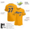 Custom Gold Navy-White Authentic Baseball Jersey
