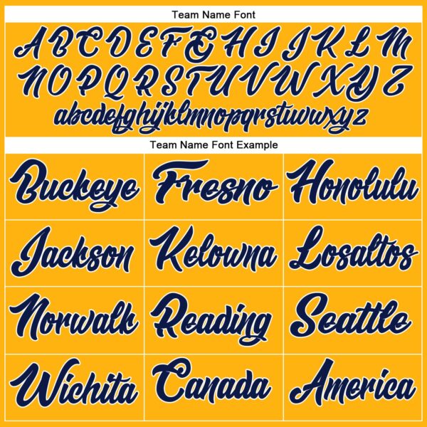 Custom Gold Navy-White Authentic Baseball Jersey