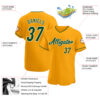 Custom Gold Green-White Authentic Baseball Jersey