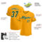 Custom Gold Green-White Authentic Baseball Jersey