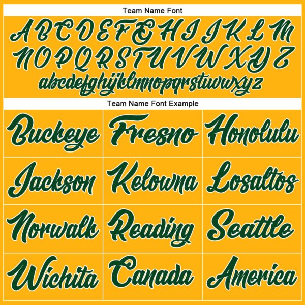 Custom Gold Green-White Authentic Baseball Jersey