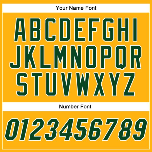 Custom Gold Green-White Authentic Baseball Jersey